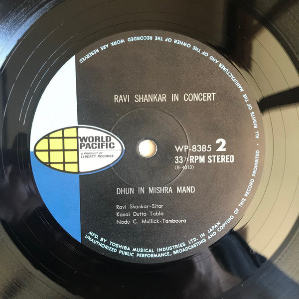 Ravi Shankar - In Concert (LP, Album)