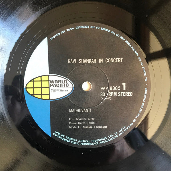 Ravi Shankar - In Concert (LP, Album)