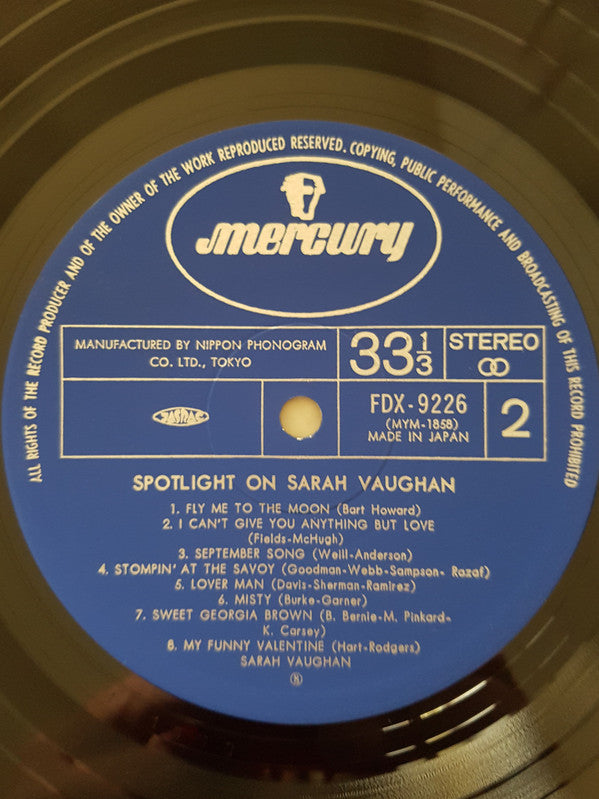 Sarah Vaughan - Spotlight On Sarah Vaughan (2xLP, Comp)