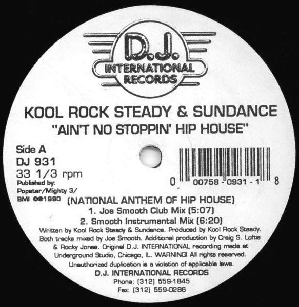 Kool Rock Steady - Ain't No Stoppin' Hip House (National Anthem Of ...