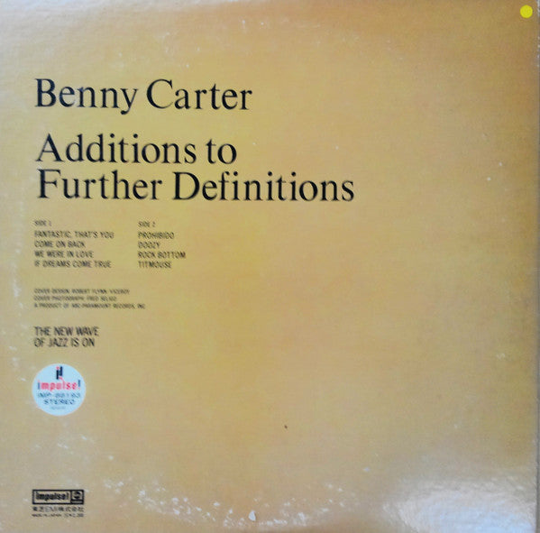 Benny Carter - Additions To Further Definitions (LP, Album, Promo, RE)