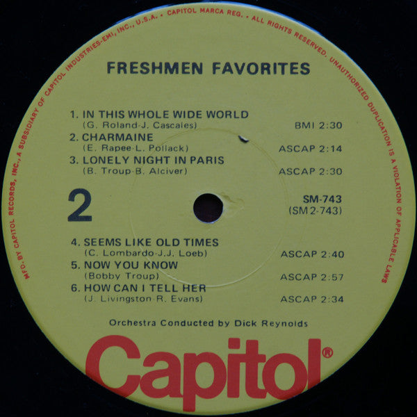 The Four Freshmen - Freshmen Favorites (LP, Album, RE, Yel)