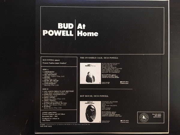 Bud Powell - At Home (LP, Album, Promo)