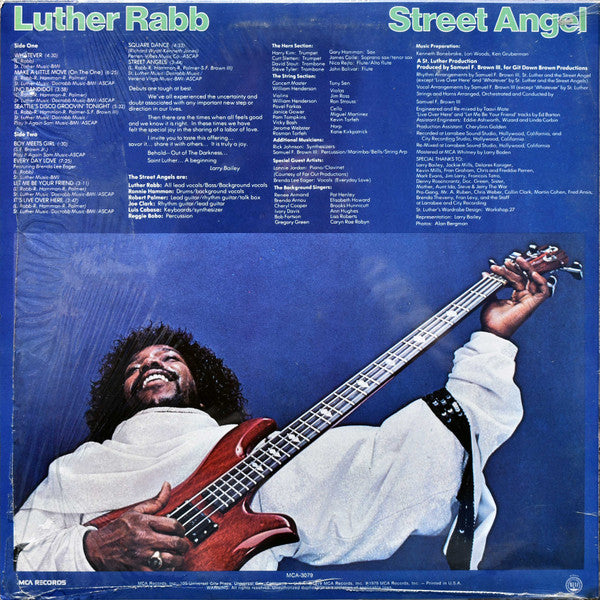 Luther Rabb - Street Angel (LP, Album, Pin)