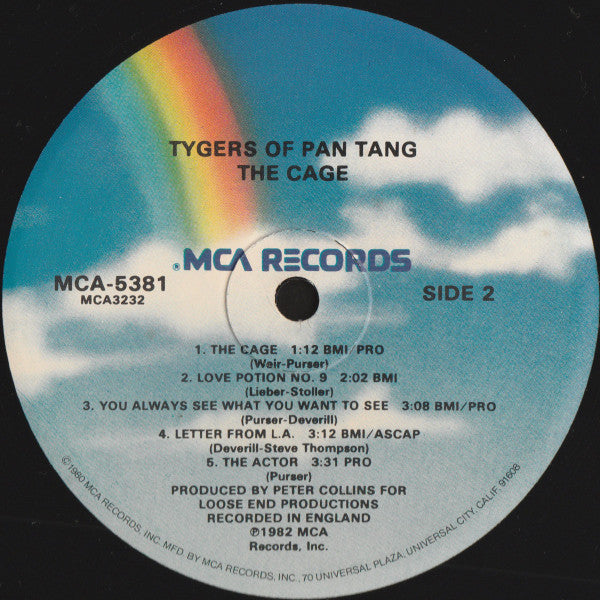 Tygers Of Pan Tang - The Cage (LP, Album, Glo)