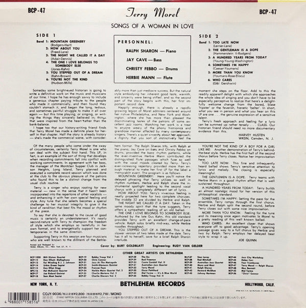 Terry Morel - Songs Of A Woman In Love (LP, Mono, Ltd, RE, OBI)