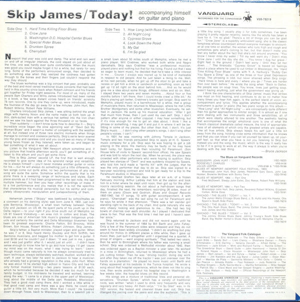 Skip James - Skip James Today! (LP, Album, RE, Pit)