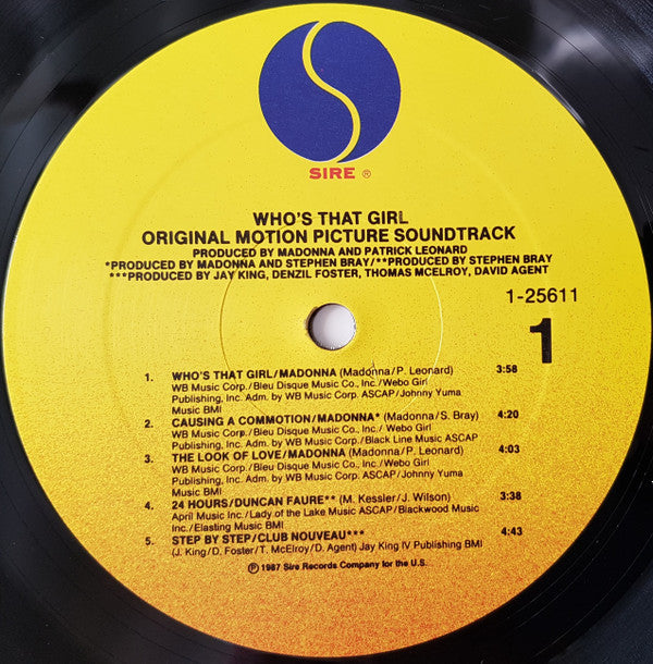 Madonna - Who's That Girl (Original Motion Picture Soundtrack)(LP, ...