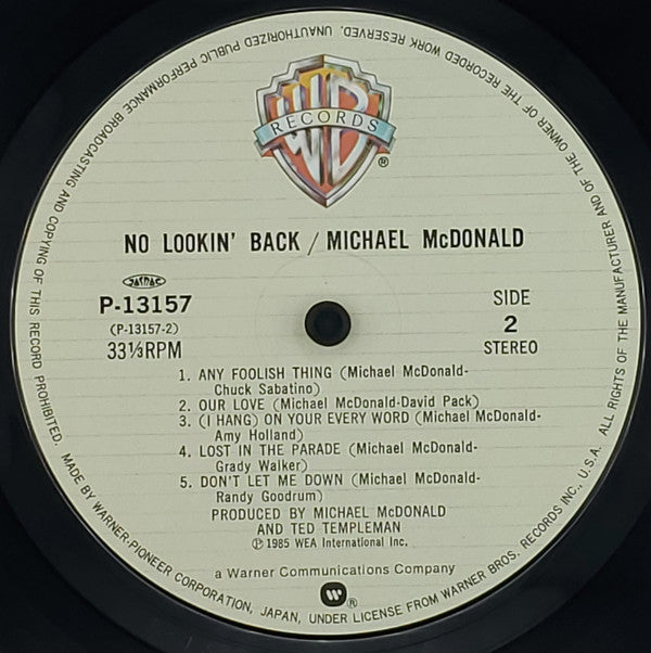 Michael McDonald - No Lookin' Back (LP, Album)