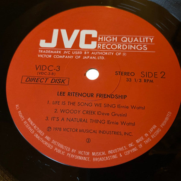 Lee Ritenour - Friendship (LP, Album, Dir)