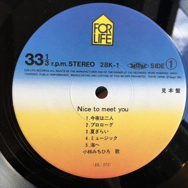 Michihiro Kobayashi* - Nice To Meet You (LP, Promo)