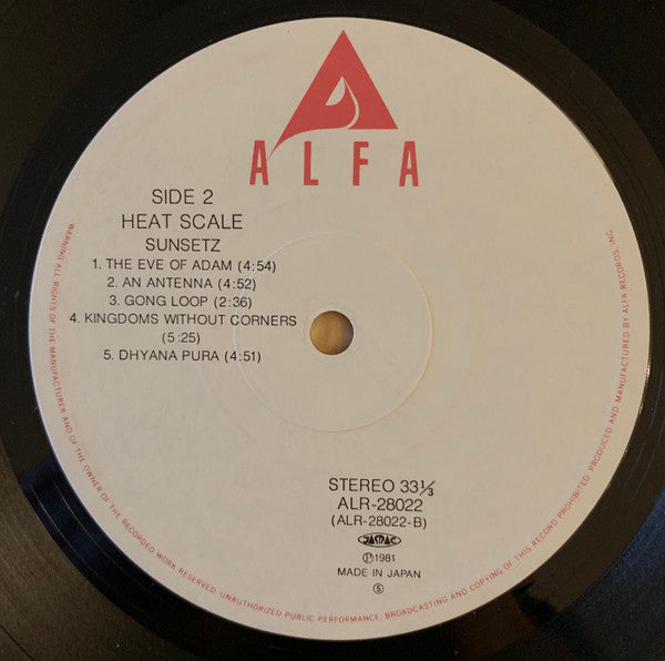Sunsetz* - Heat Scale (LP, Album, RP, Lig)
