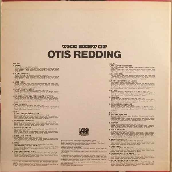 Otis Redding - The Best Of Otis Redding (2xLP, Comp, RE, Gat)