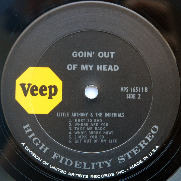 Little Anthony & The Imperials - Goin Out Of My Head(LP, Album, RE,...