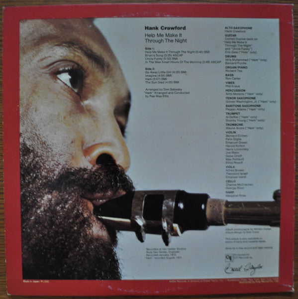 Hank Crawford - Help Me Make It Through The Night (LP, Album)