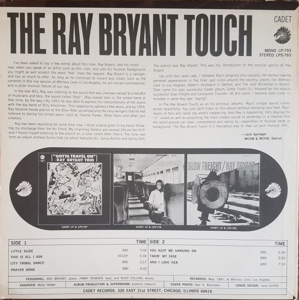Ray Bryant - The Ray Bryant Touch (LP, Album)