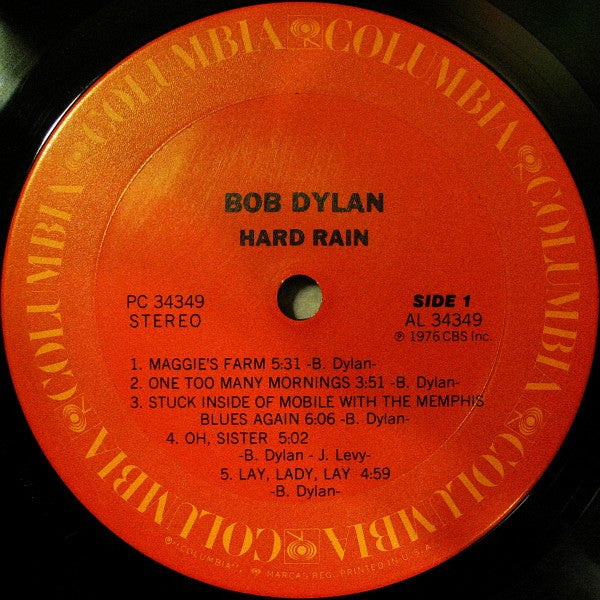 Bob Dylan - Hard Rain (LP, Album)