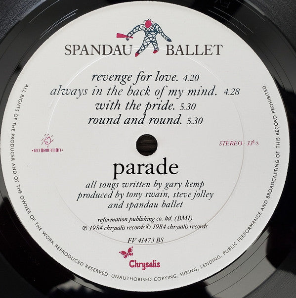 Spandau Ballet - Parade (LP, Album, Pit)