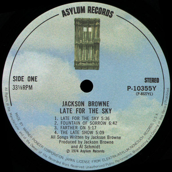 Jackson Browne - Late For The Sky (LP, Album, RE)