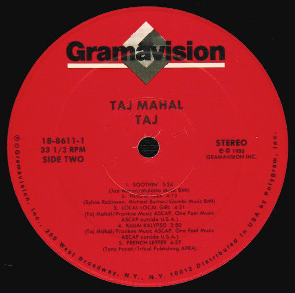 Taj Mahal - Taj (LP, Album)