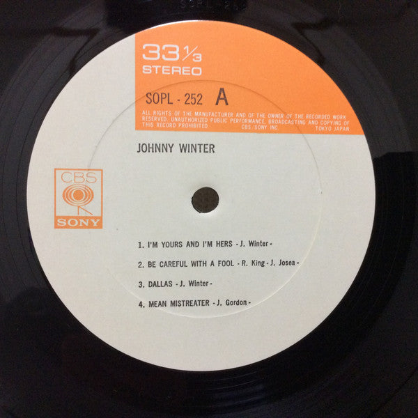 Johnny Winter - Johnny Winter (LP, Album, RE)