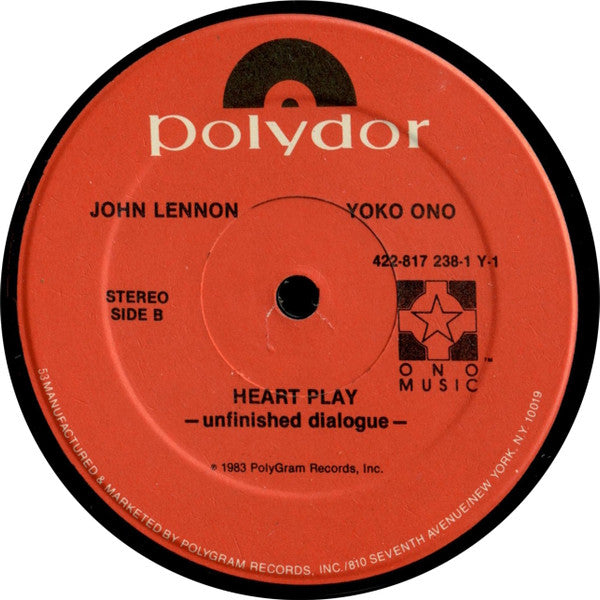 John Lennon / Yoko Ono* - Heart Play: Unfinished Dialogue (LP)
