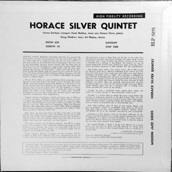 The Horace Silver Quintet - Horace Silver Quintet Volume 3(LP, Albu...