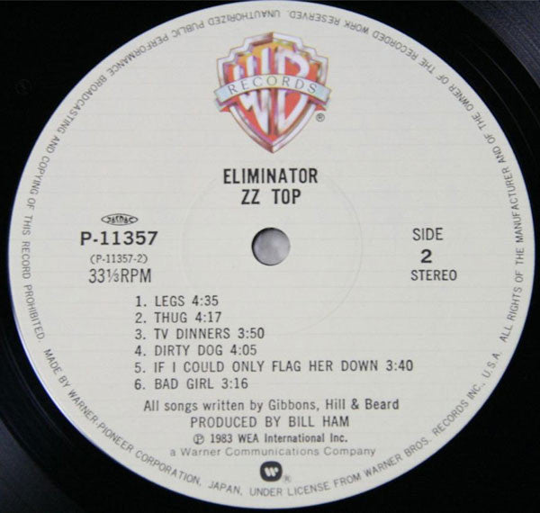 ZZ Top - Eliminator (LP, Album)