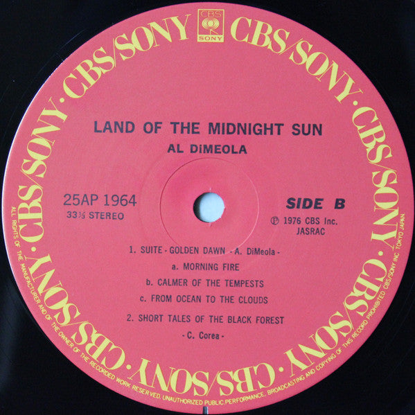 Al Di Meola - Land Of The Midnight Sun (LP, Album)