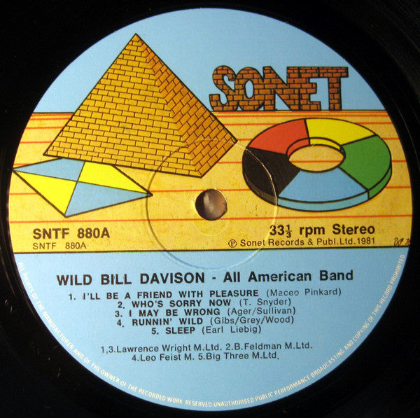 Wild Bill Davison - All American Band (LP, Album)