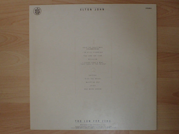 Elton John - Too Low For Zero (LP, Album)