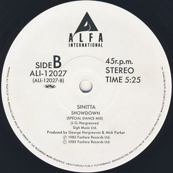 Sinitta - So Macho (12"")