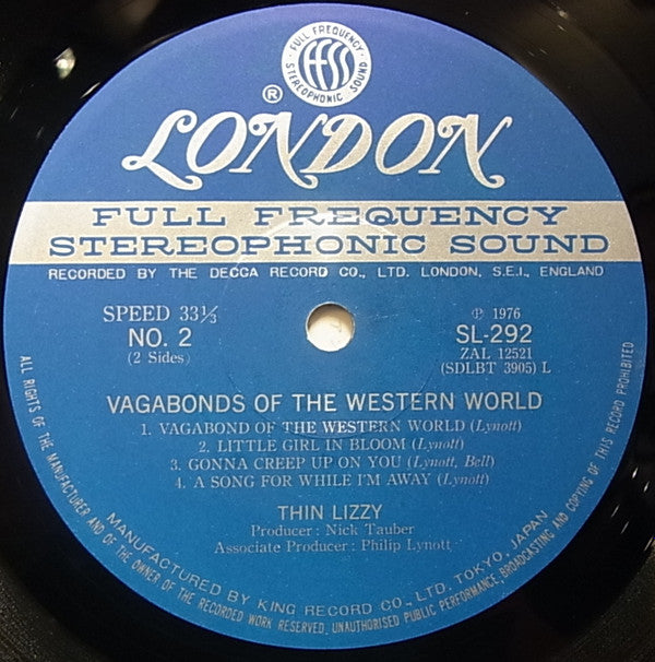 Thin Lizzy - Vagabonds Of The Western World (LP, Album, RE)