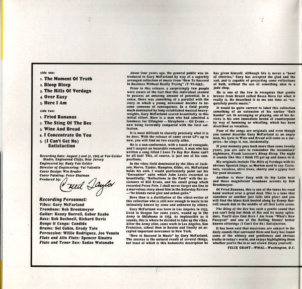 Gary McFarland - The In Sound (LP, Album, RE, Gat)