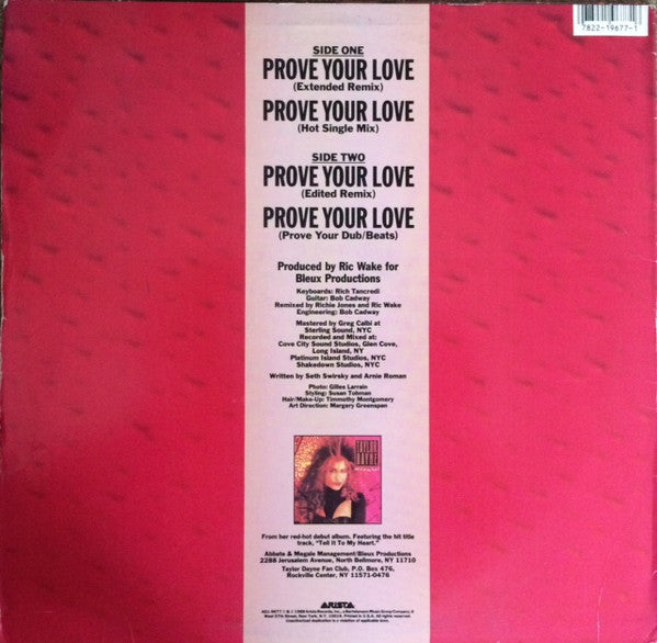 Taylor Dayne - Prove Your Love (12"", Single)