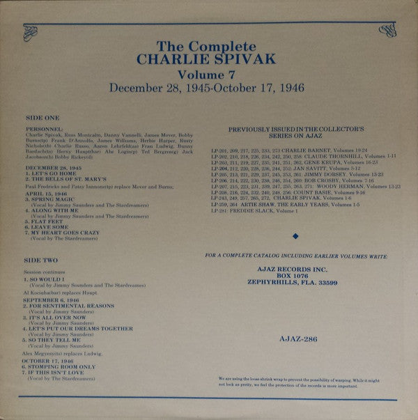 Charlie Spivak - The Complete Charlie Spivak Volume 7 (LP)