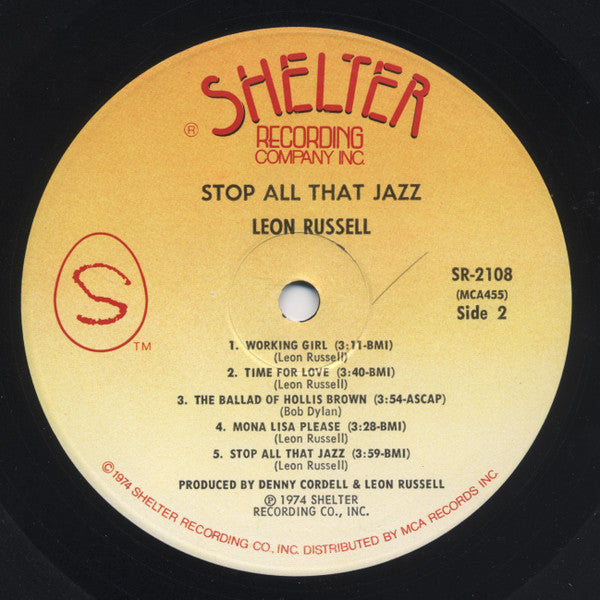 Leon Russell - Stop All That Jazz (LP, Album, Pin)