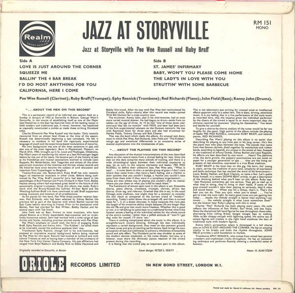 Peewee Russell* & Ruby Braff - Jazz At Storyville (LP, Album, Mono)