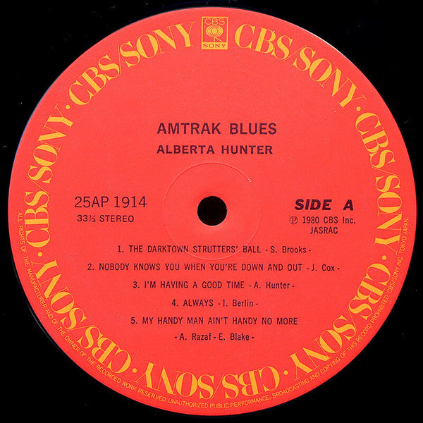 Alberta Hunter - Amtrak Blues (LP, Album)