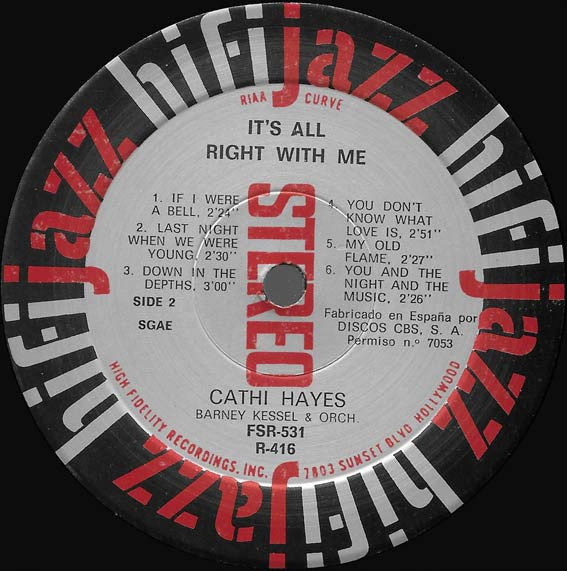 Cathy Hayes - It's All Right With Me (LP, Album)