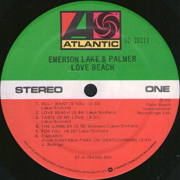 Emerson, Lake & Palmer - Love Beach (LP, Album, MO )