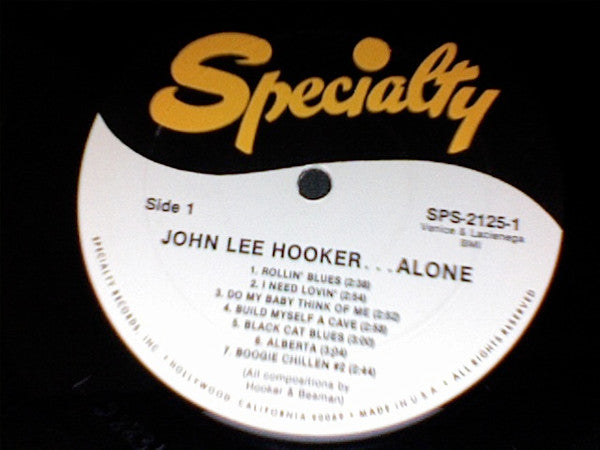 John Lee Hooker - Alone (LP, Comp, Mono, RM, lab)