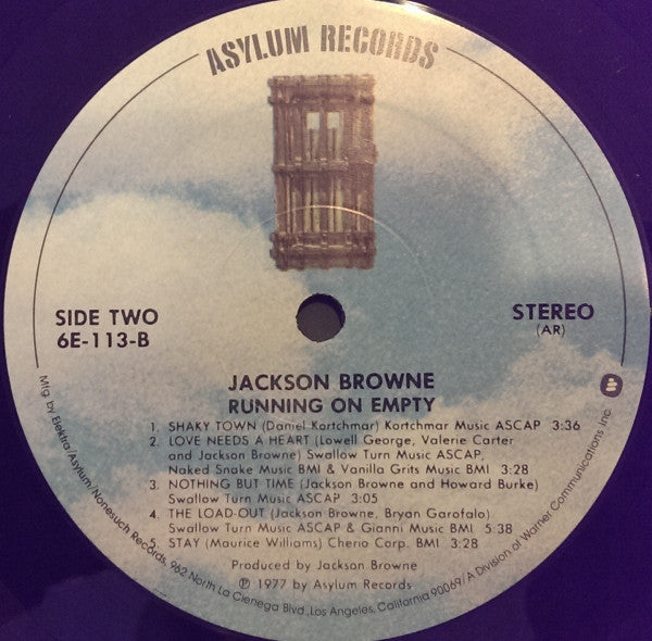 Jackson Browne - Running On Empty (LP, Album, RP, AR )