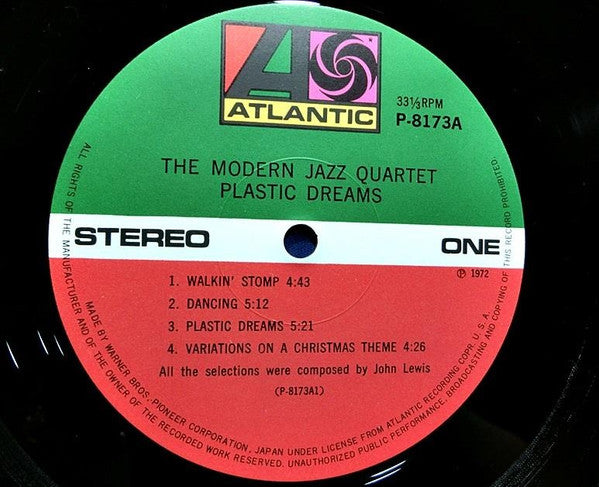 The Modern Jazz Quartet - Plastic Dreams (LP, Album, Gat)