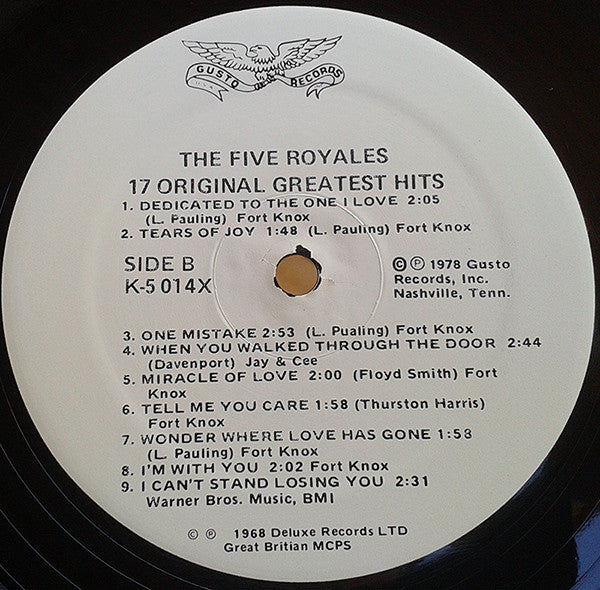 The Five Royales* - 17 Hits (LP, Comp)
