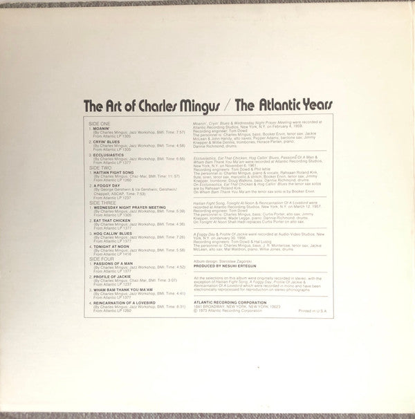 Charles Mingus - The Art Of Charles Mingus (The Atlantic Years)(2xL...
