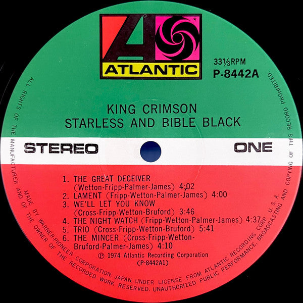 King Crimson - Starless And Bible Black = 暗黒の世界(LP, Album, Gat)