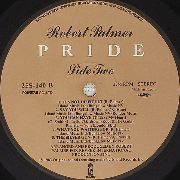 Robert Palmer - Pride (LP, Album)