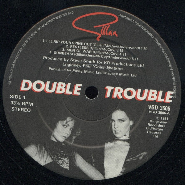 Gillan - Double Trouble (2xLP, Album, Gat)