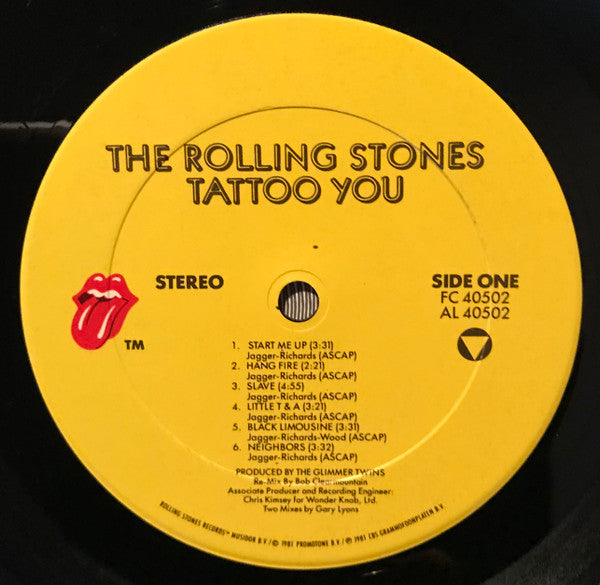 Rolling Stones* - Tattoo You (LP, Album, RE)